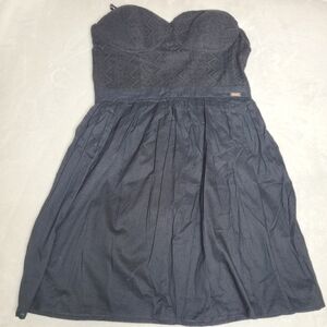 Strapless black dress